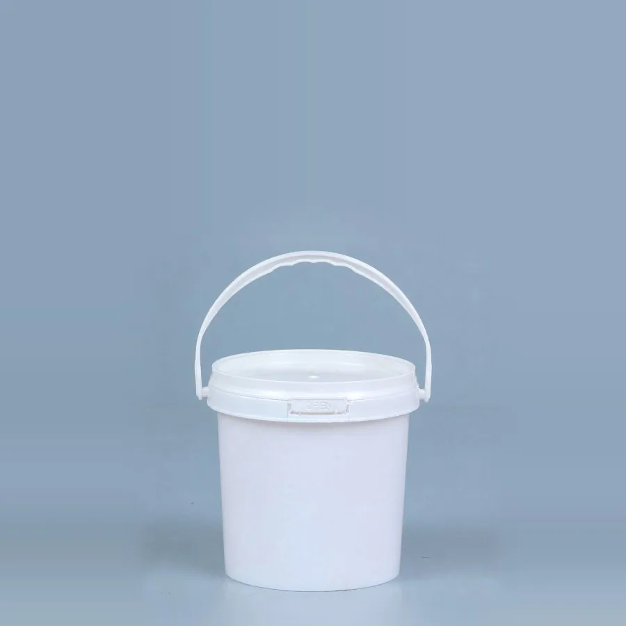 Smart Series 2 litre white plastic bucket with lid and carry handle, by Majid Industries