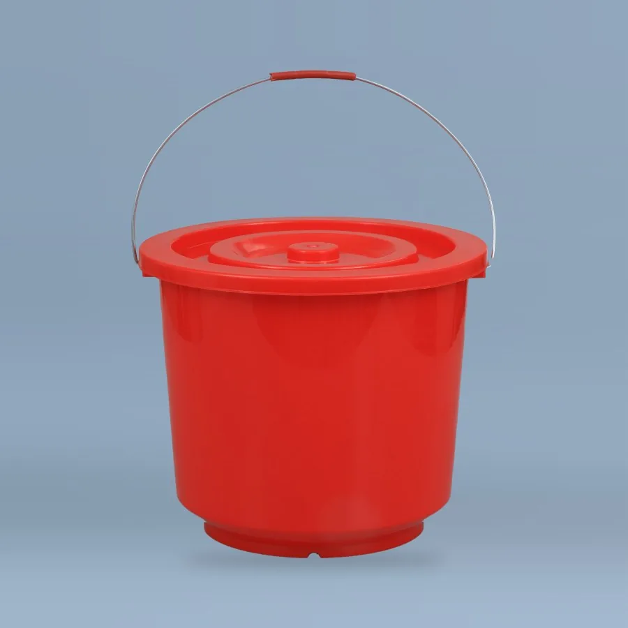 20 Kg Signature Series red plastic bucket with red lid and metal handle