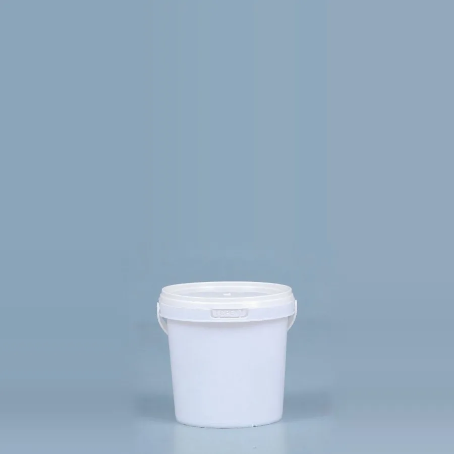 Smart Series 750 ml white plastic bucket with lid, by Majid Industries