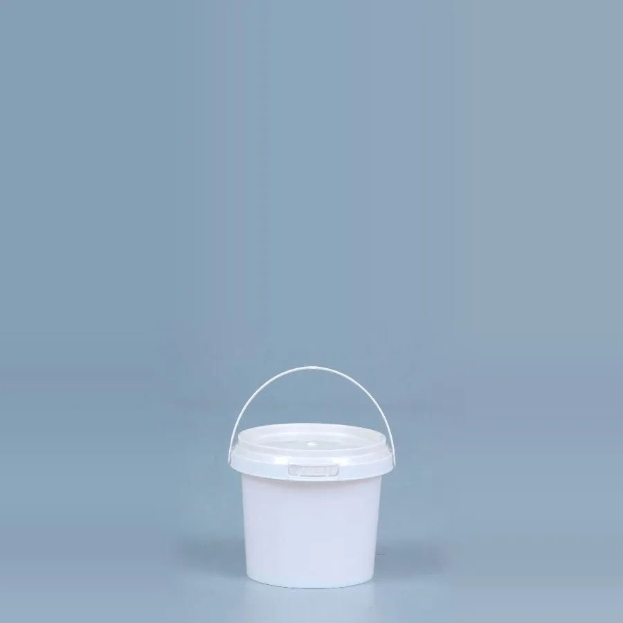 Smart Series 500 ml white plastic bucket with lid and handle, by Majid Industries